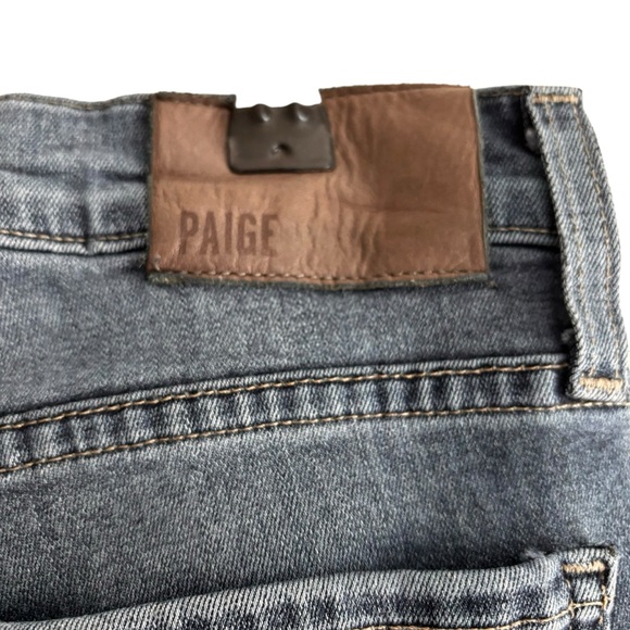 Paige Women Dark Wash Straight Leg Federal Jeans 31 - Picture 3 of 5